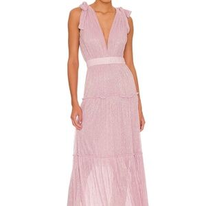 Sabina Musayev x REVOLVE Helena Dress Tiered Formal Gala Party Pink Lavender XL